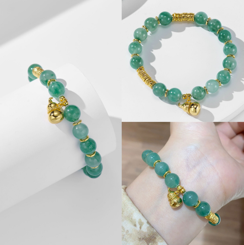 S925 silver gold-plated sandalwood bead string jewelry