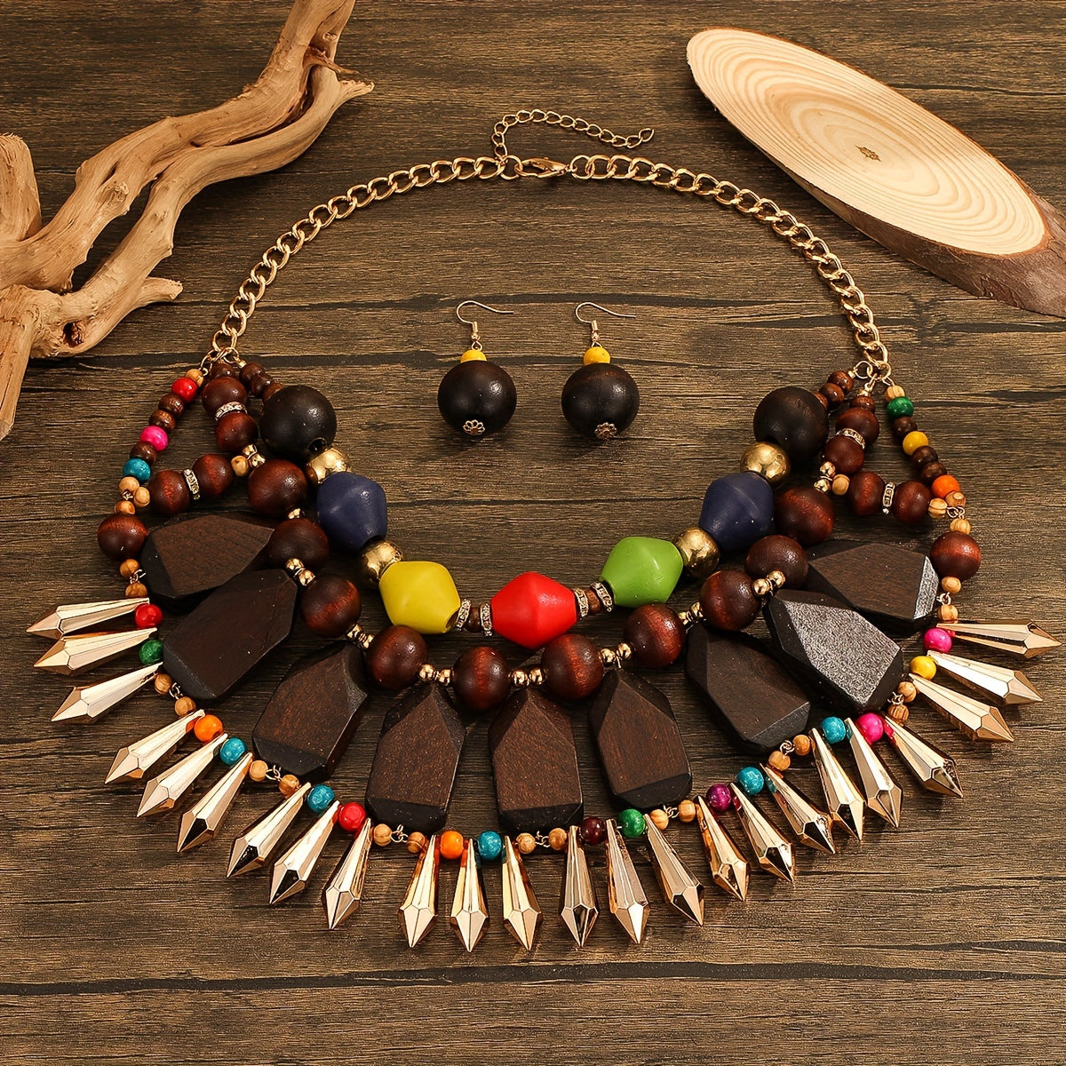 necklace Multi-layered multi-color Arabic style necklace