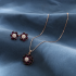 earrings Autumn and winter niche flower jewelry set with diamond crystal for women necklace and earrings