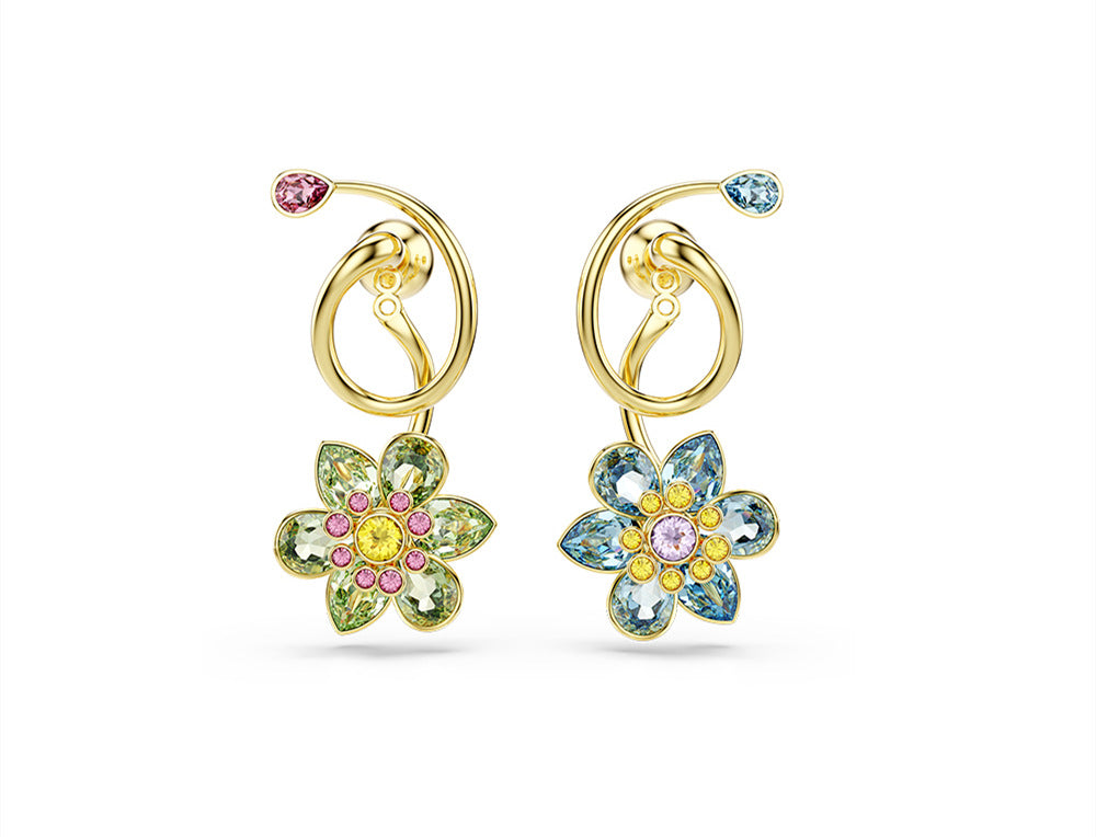 Flower crystal necklace Swarovski candy butterfly collarbone chain pendant