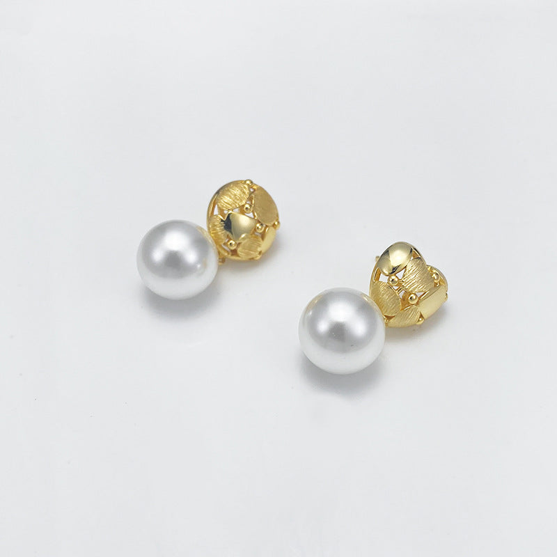 Fashion jewelry pearl earrings S925 pure silver source factory can customize according to pictures