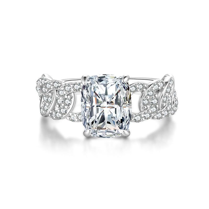 Moissanite ring fashion jewelry 925 sterling silver ring