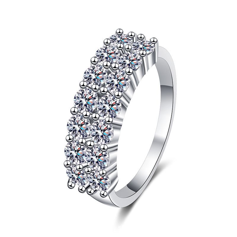 ring 925 silver ring Mosan diamond ring