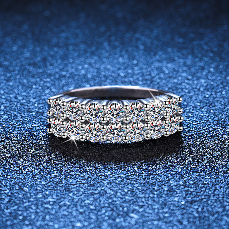 ring 925 silver ring Mosan diamond ring