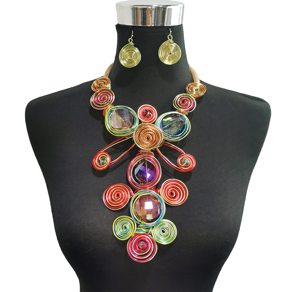 necklace Chain tribal ethnic customs wearing jewelry festival exaggerated style