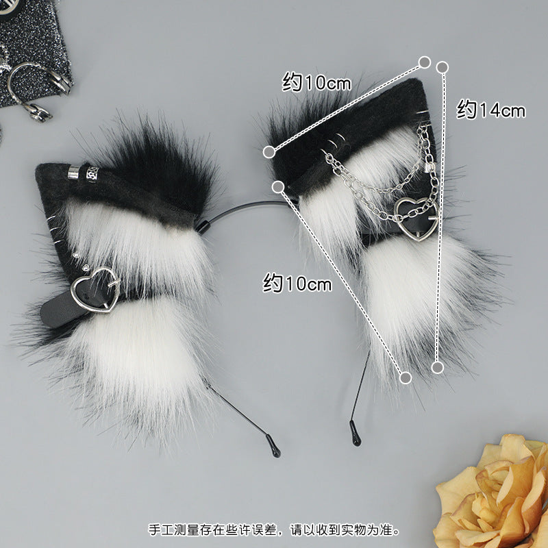 Cute Plush Beast Ear Cosplay Manga Exhibition Punk Headband Girl Headwear Hair Accessories