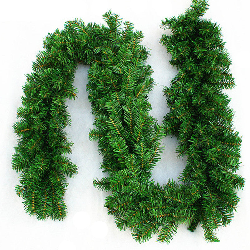 Christmas Vine 2.7-meter encrypted luminous flower wreath Vine Door Vine Column Christmas Tree Ceiling Outdoor Green Decoration