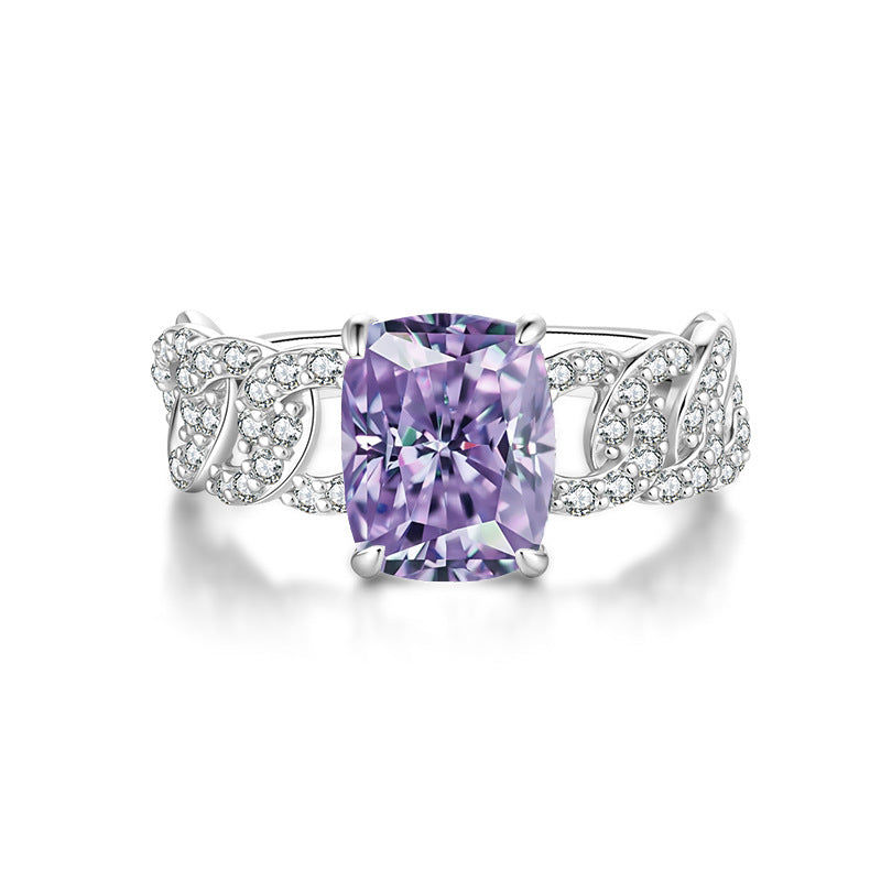 Moissanite ring fashion jewelry 925 sterling silver ring