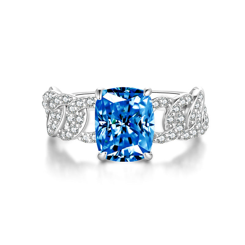 Moissanite ring fashion jewelry 925 sterling silver ring