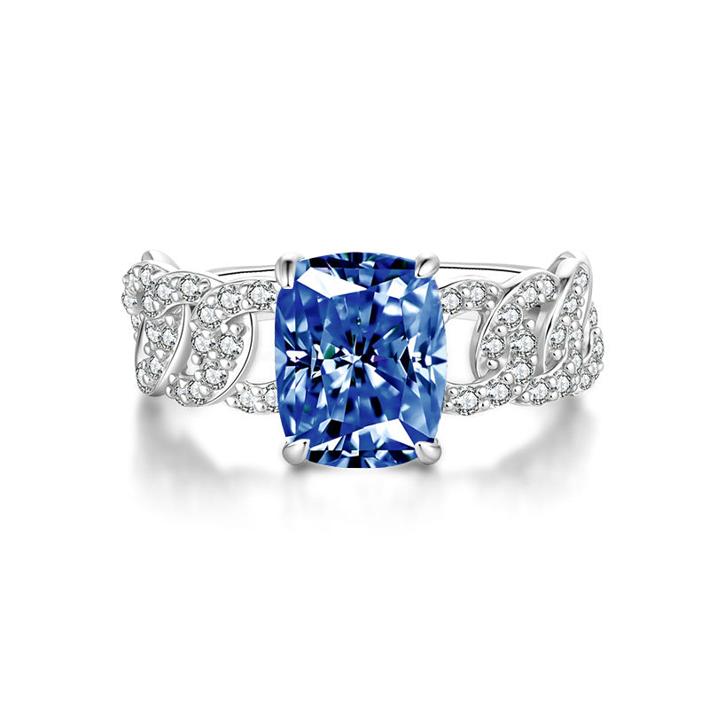 Moissanite ring fashion jewelry 925 sterling silver ring