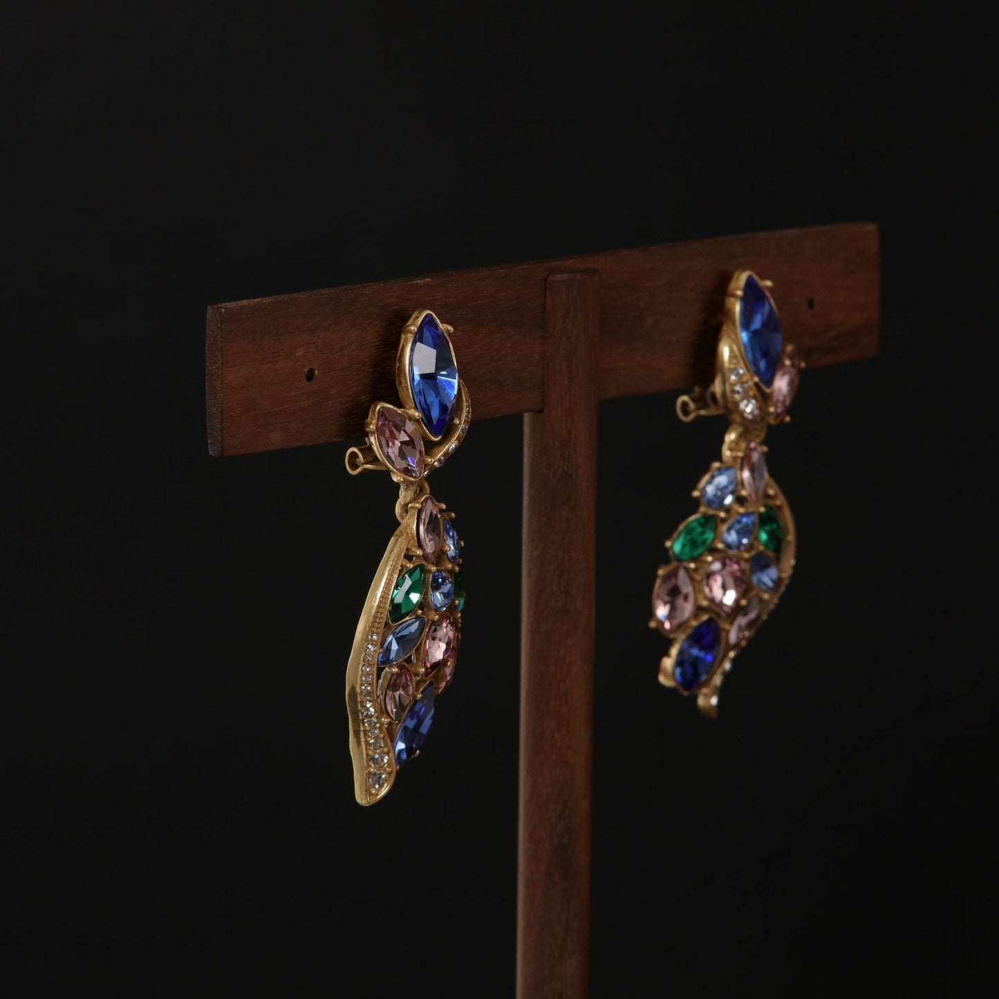 Vintage zirconia cicada wing earrings necklace with medieval style, European and American style jewelry set