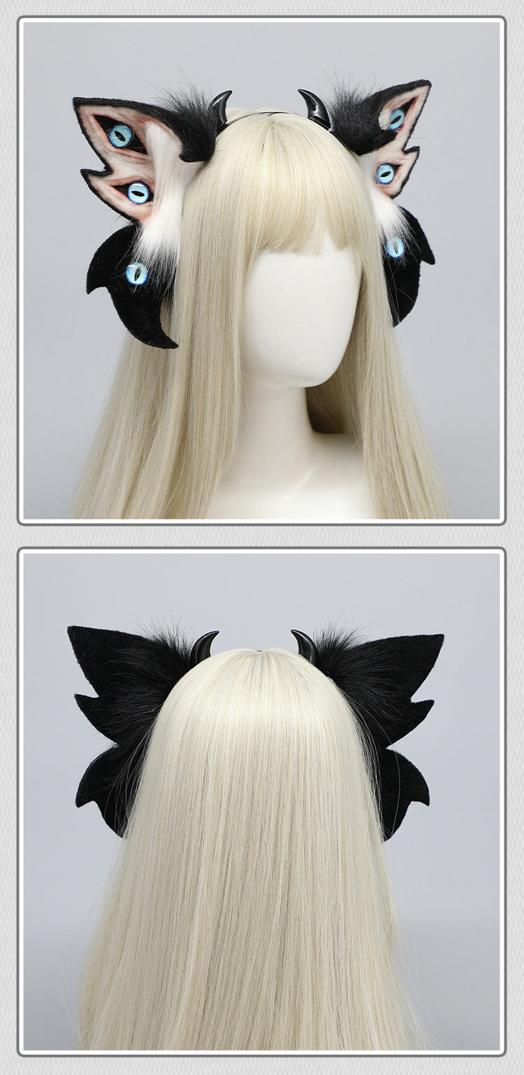 Halloween Devil Cthulhu Beast Ear Headwear Spread Dress Simulation Plush Ear Hairband Hair Ornament
