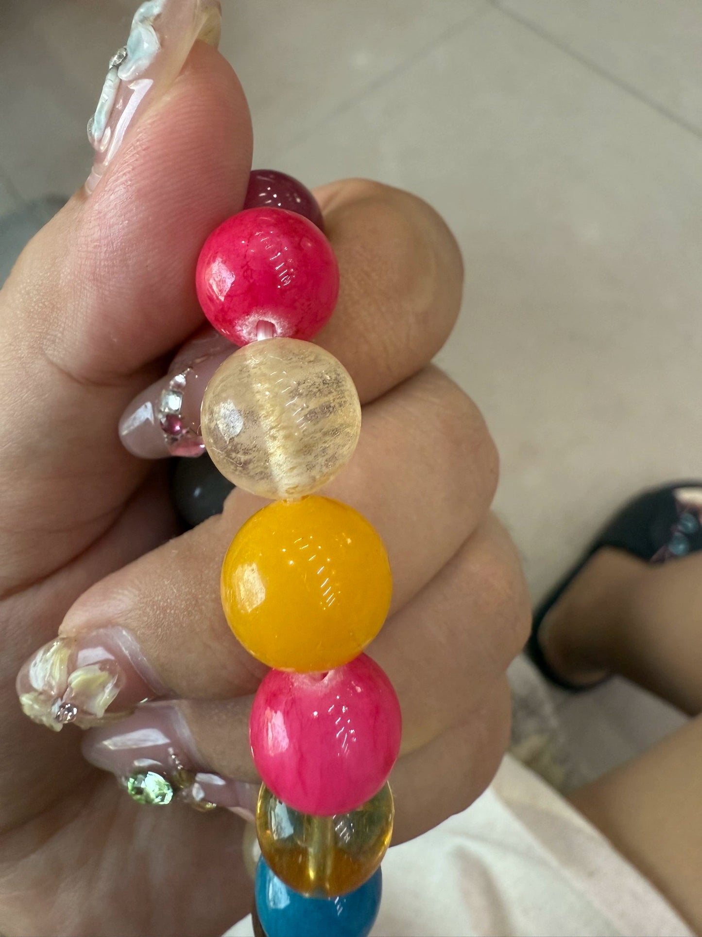 Duo Bao Crystal Bracelet Attracts Wealth, Peach Blossom, High end Sensation Handmade Decoration