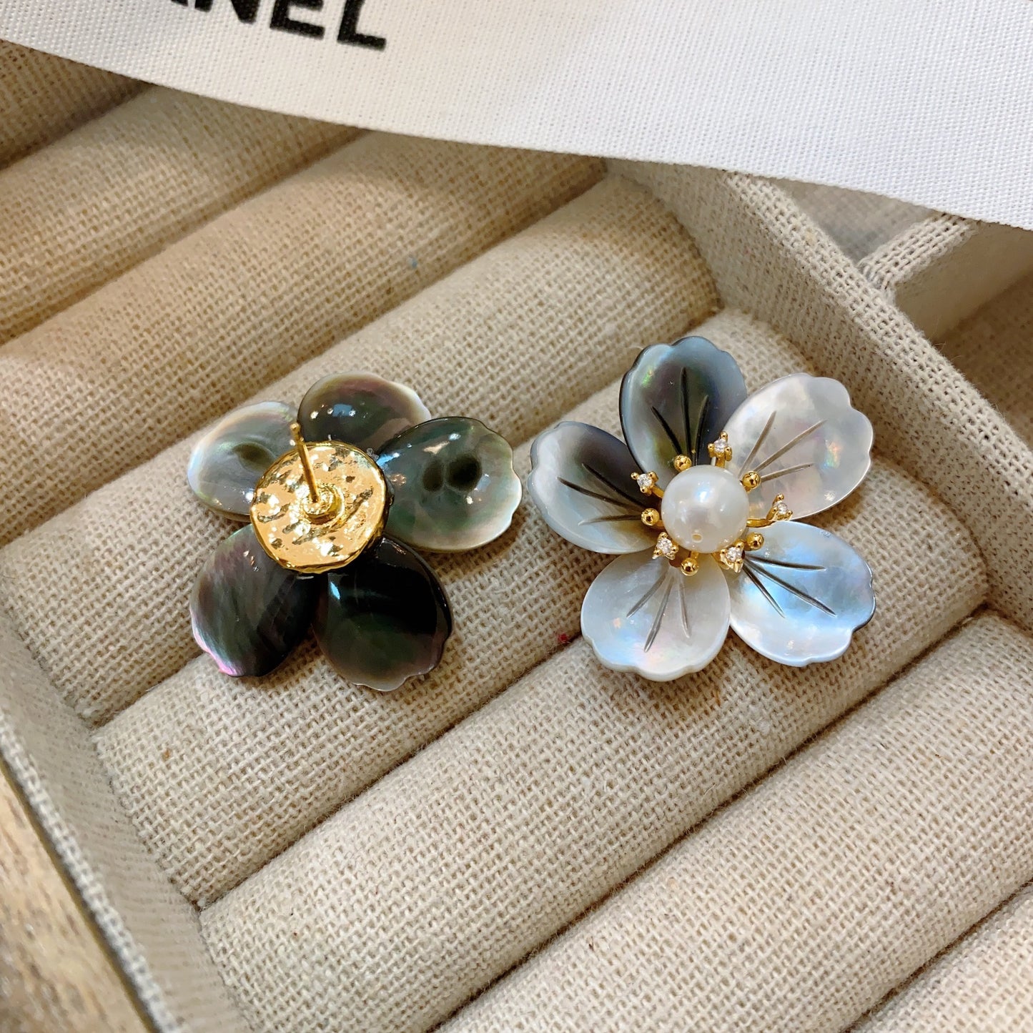 earrings Vintage Natural Baroque Flower Freshwater Pearl Stud Earrings