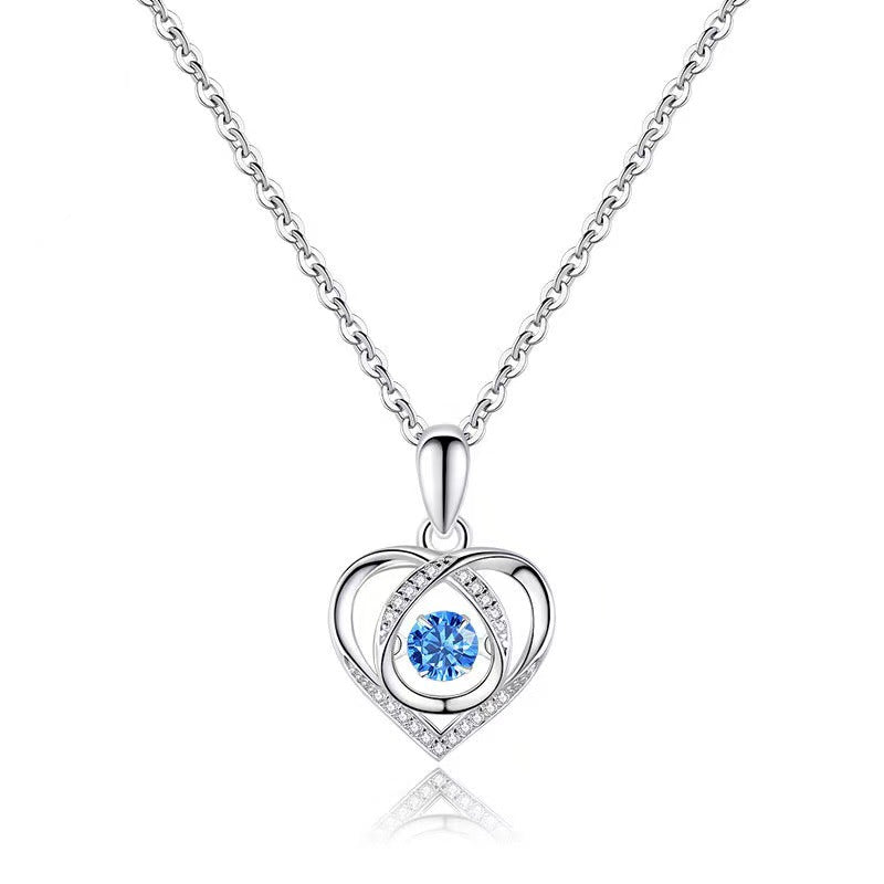 Heart necklace for women, dynamic heart-shaped collarbone chain, Mother's Day gift, Valentine's Day gift pendant