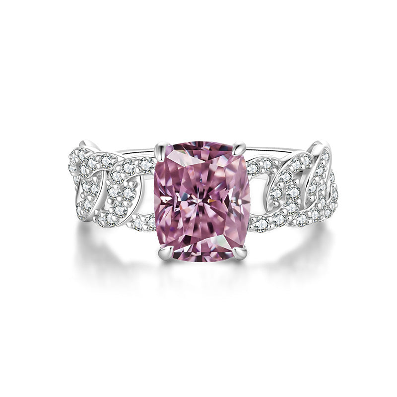 Moissanite ring fashion jewelry 925 sterling silver ring