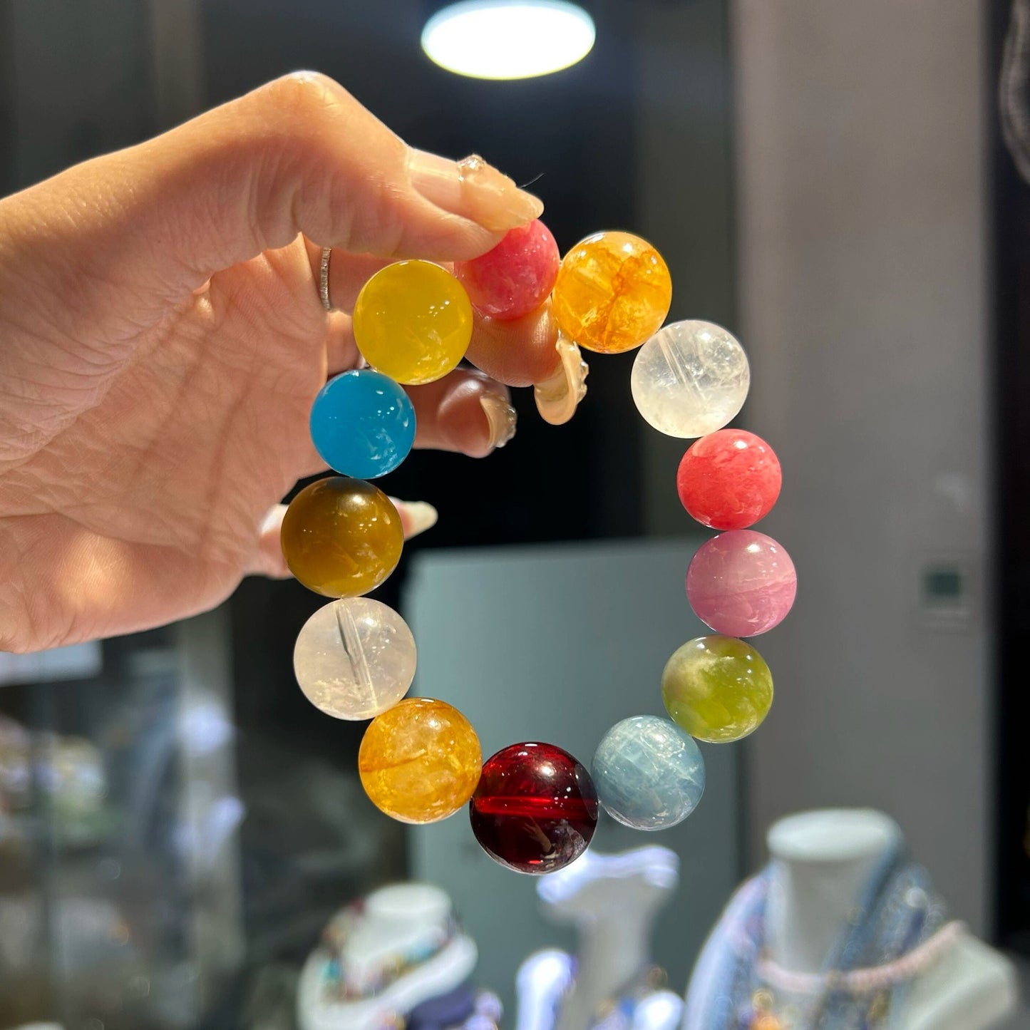 Duo Bao Crystal Bracelet Attracts Wealth, Peach Blossom, High end Sensation Handmade Decoration