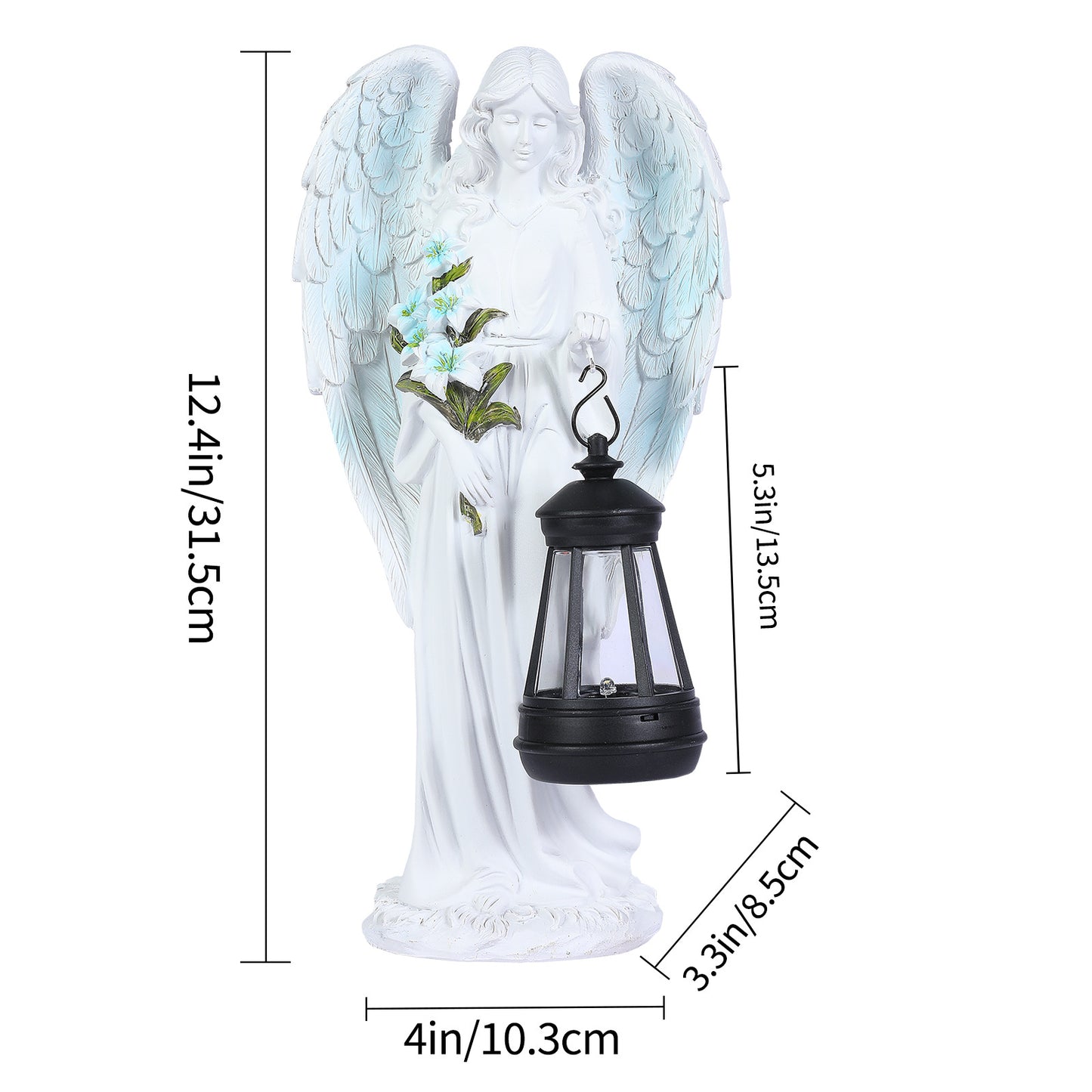 New Resin Crafts Solar Angel Lantern Christmas Series Ornament Outdoor Garden Villa Decoration