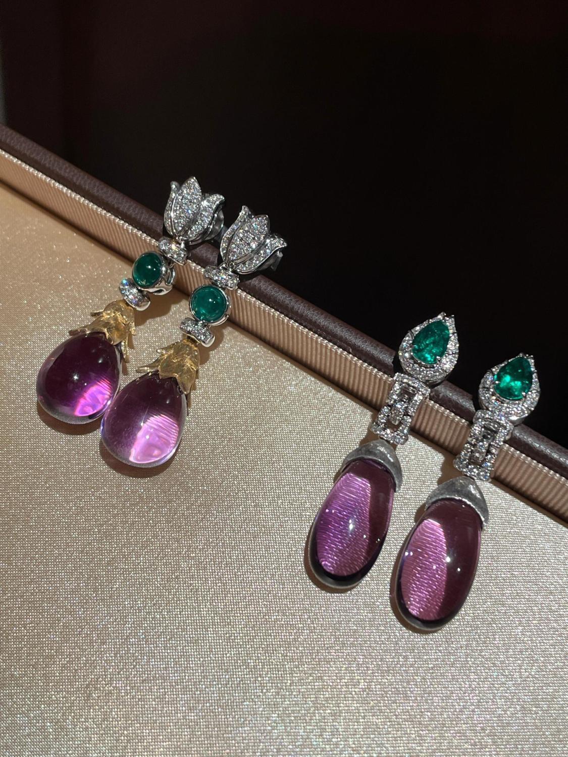Purple is very charming, with high beauty value. Purple earrings are light and luxurious, versatile earrings.