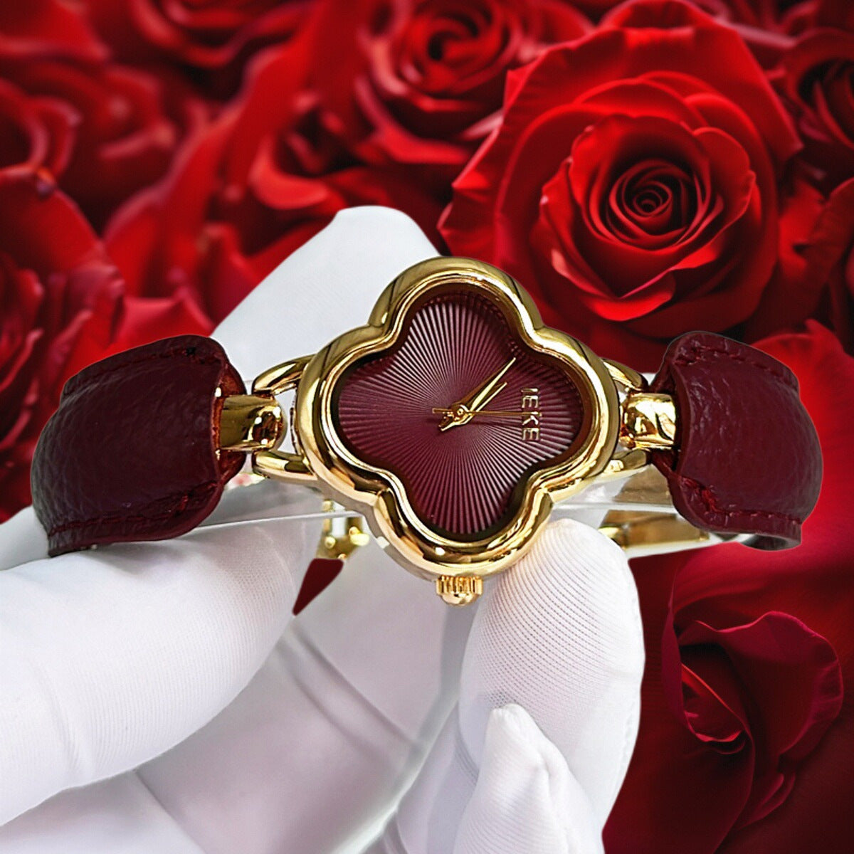 Four leaf clover bracelet watch new Ankora red bracelet style women's watch IEKE watch 88250