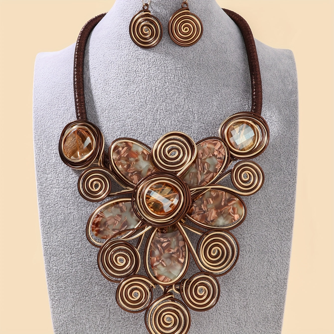 necklace Handmade jewelry set with earrings and necklace
