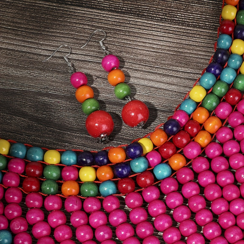 Earrings + 1 Necklace Traditional Bridal Jewelry Set Vintage