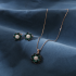 earrings Autumn and winter niche flower jewelry set with diamond crystal for women necklace and earrings