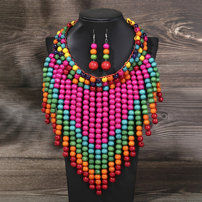 Earrings + 1 Necklace Traditional Bridal Jewelry Set Vintage