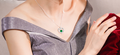 CDE Timeless Heart Necklace for Her – 925 Sterling Silver Jewelry, A Gift of Love for Mother’s Day