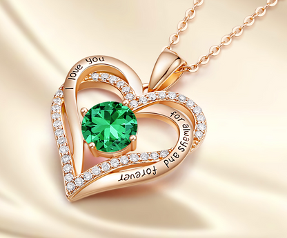 CDE Timeless Heart Necklace for Her – 925 Sterling Silver Jewelry, A Gift of Love for Mother’s Day