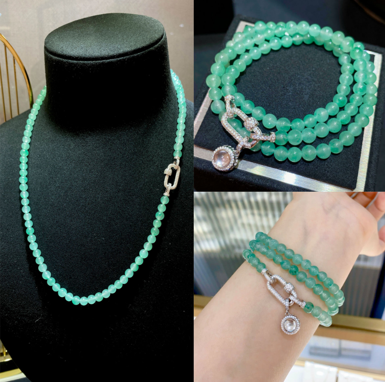 S925 silver gold-plated sandalwood bead string jewelry