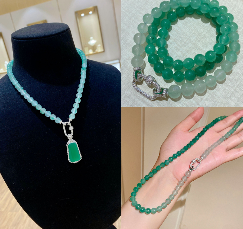 S925 silver gold-plated sandalwood bead string jewelry