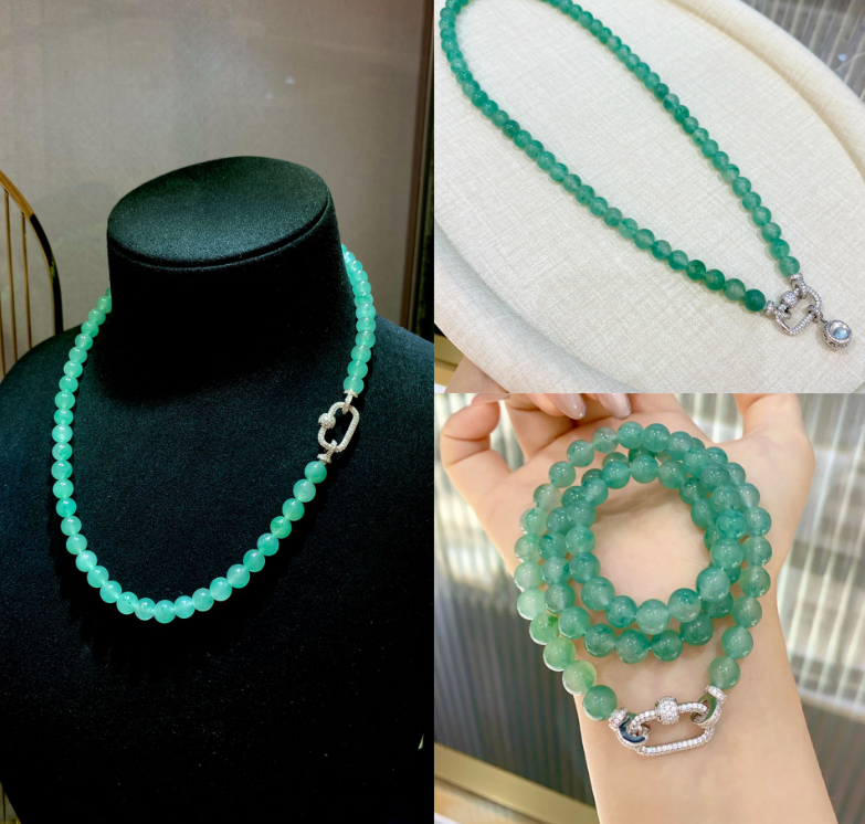 S925 silver gold-plated sandalwood bead string jewelry