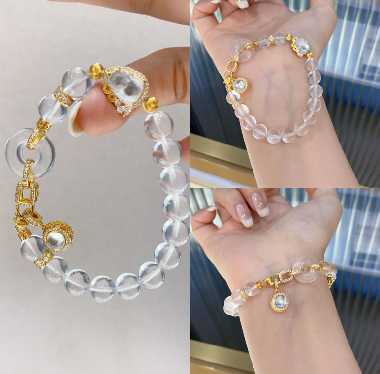 S925 silver gold-plated sandalwood bead string jewelry
