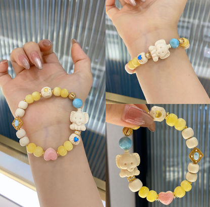 S925 silver gold-plated sandalwood bead string jewelry