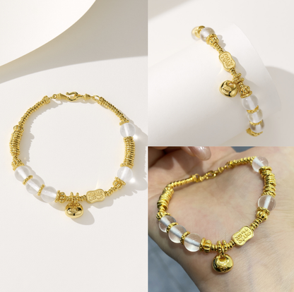 S925 silver gold-plated sandalwood bead string jewelry