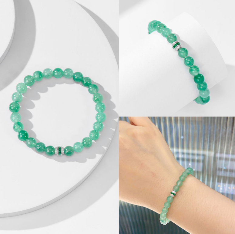 S925 silver gold-plated sandalwood bead string jewelry