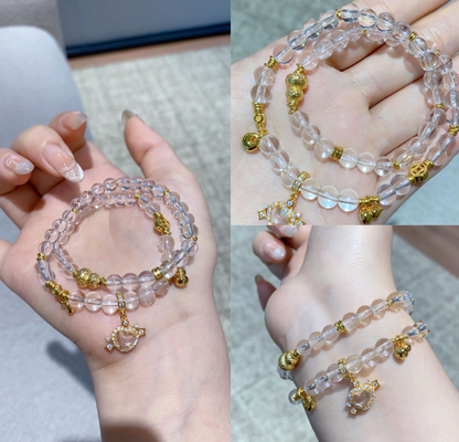 S925 silver gold-plated sandalwood bead string jewelry
