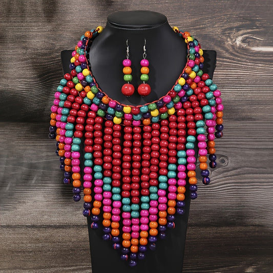 Earrings + 1 Necklace Traditional Bridal Jewelry Set Vintage