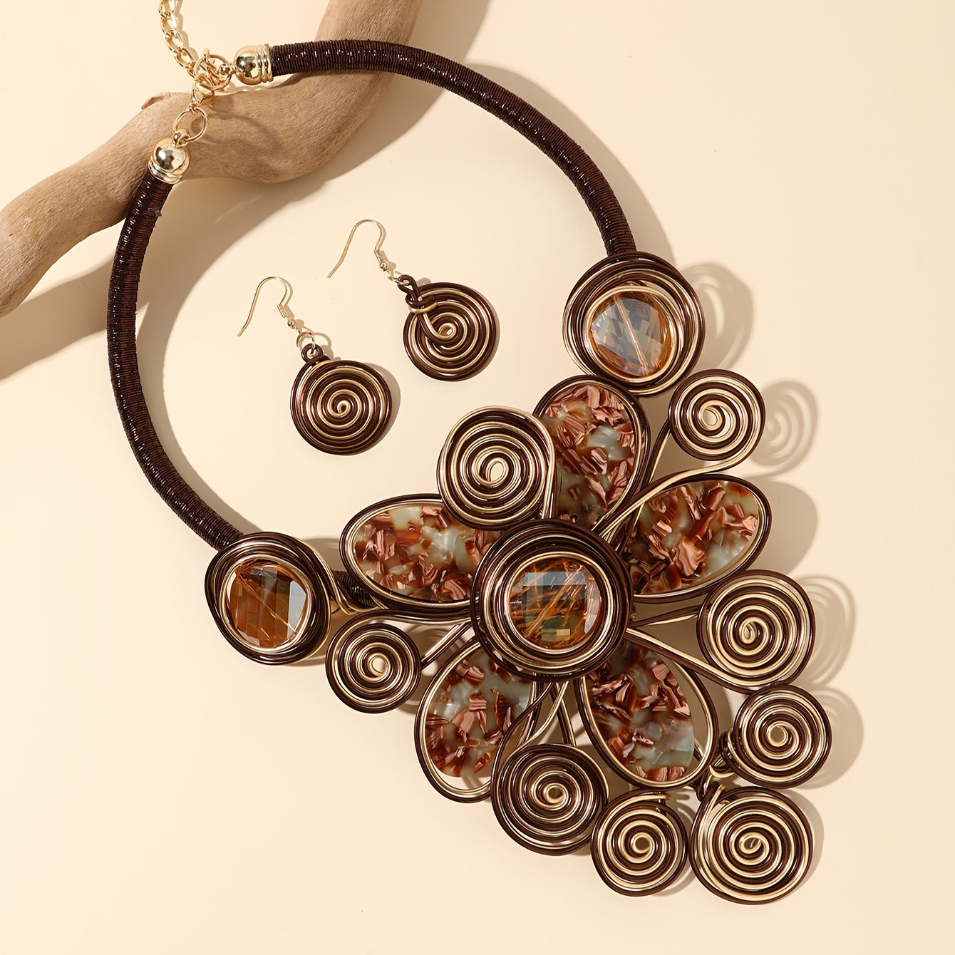 necklace  Handmade jewelry set with earrings and necklace