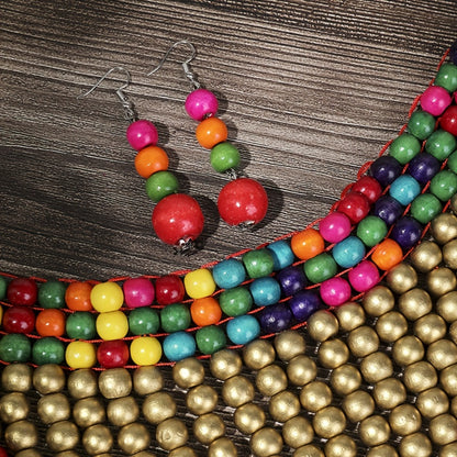 Earrings + 1 Necklace Traditional Bridal Jewelry Set Vintage