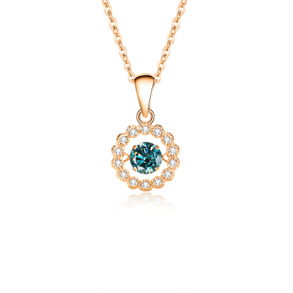 New S925 pure silver minimalist forest style sunflower necklace, niche pendant, agile collarbone chain