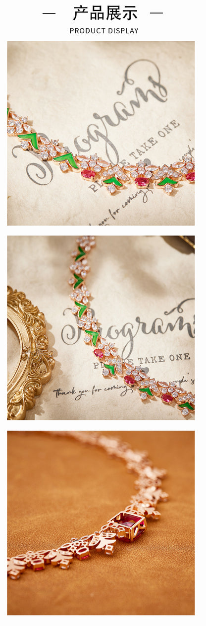 New Forest Garden Chocker Collar with Gold Plated, Fashionable Texture, and a Elegant Evening Dress Chain