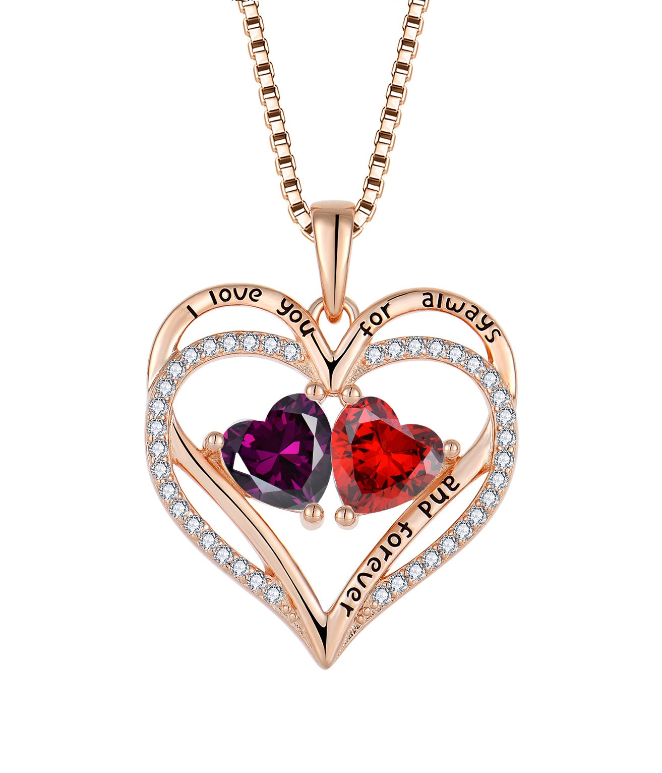 necklace  Hot mini -diamond love necklace female light luxury rose gold