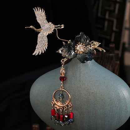 Bridal headwear, Xiuhe clothing, hair accessories, gold red glazed hairpins, fashionable accessories