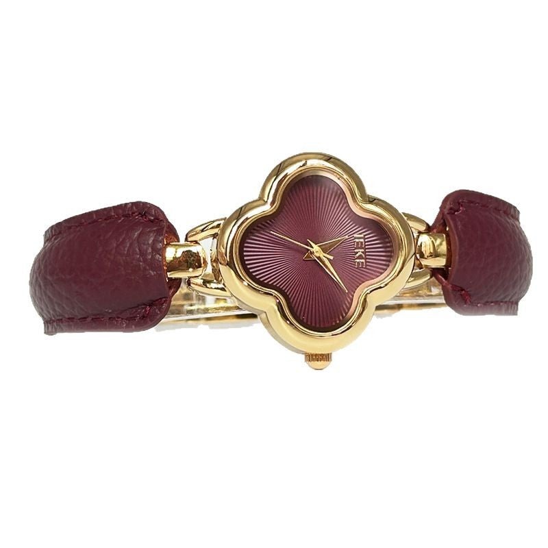 Four leaf clover bracelet watch new Ankora red bracelet style women's watch IEKE watch 88250