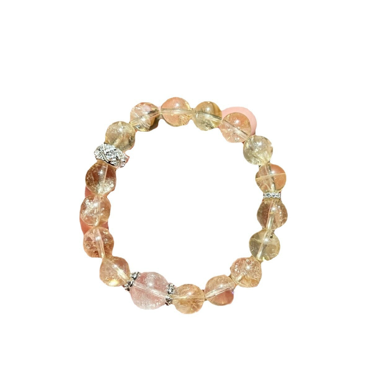 New Original Design Natural Yellow Ace Bracelet Yellow Crystal Lion Awakening White Crystal Bracelet