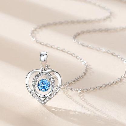 Heart necklace for women, dynamic heart-shaped collarbone chain, Mother's Day gift, Valentine's Day gift pendant