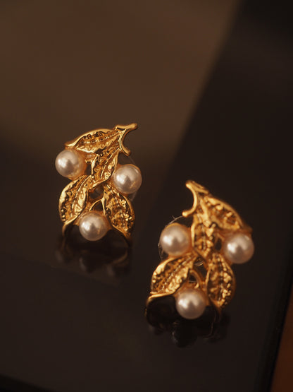 Pearl Retro Western Antique Trifari Cuifali Qingdao Vintage Earrings Earclip No Ear Hole
