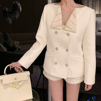 New high-end Graf floral double necklace with tassels, light luxury, niche, minimalist temperament, butterfly collarbone chain